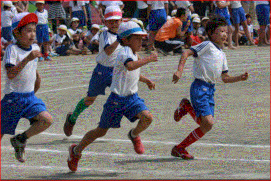 秋晴れ！運動会日和です。