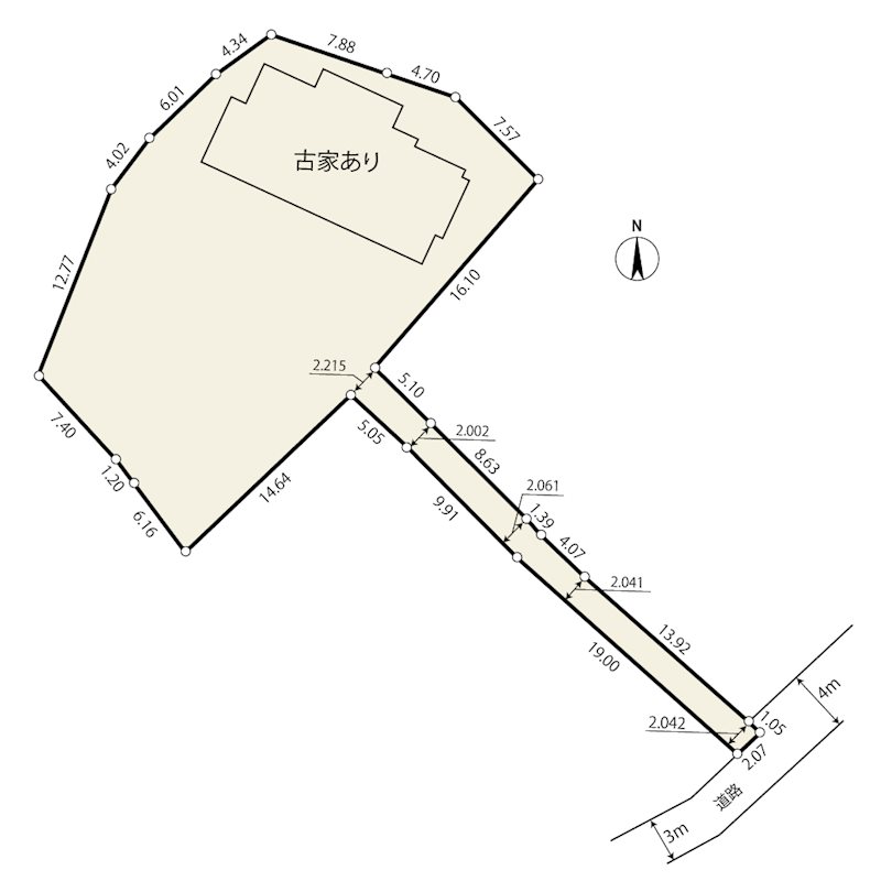 茅ヶ崎市東海岸北2丁目売地 間取図・土地図