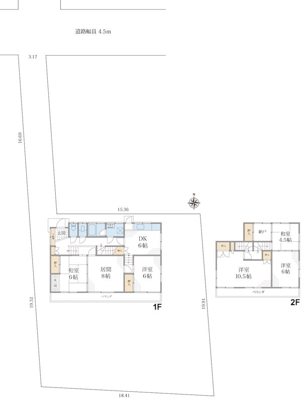 藤沢市白旗4丁目戸建 間取図・土地図