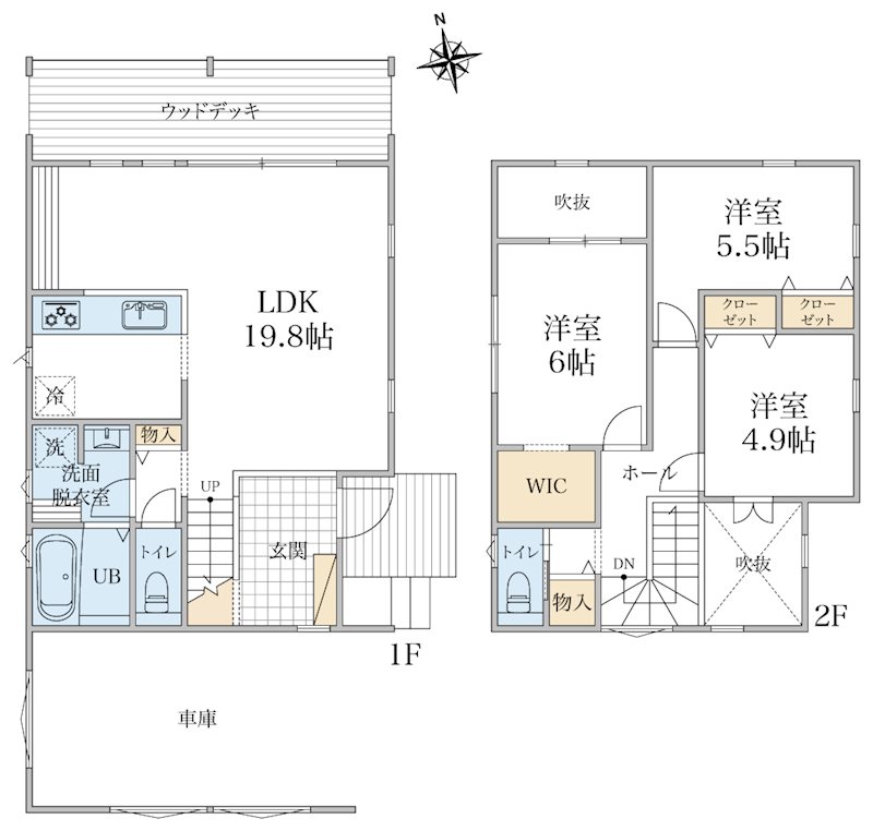 茅ヶ崎市赤羽根新築戸建　Ａ 間取図・土地図
