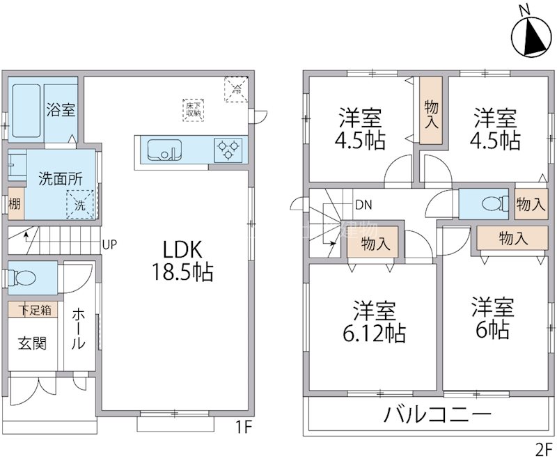 茅ヶ崎市室田1丁目 新築戸建 C号棟 間取図・土地図