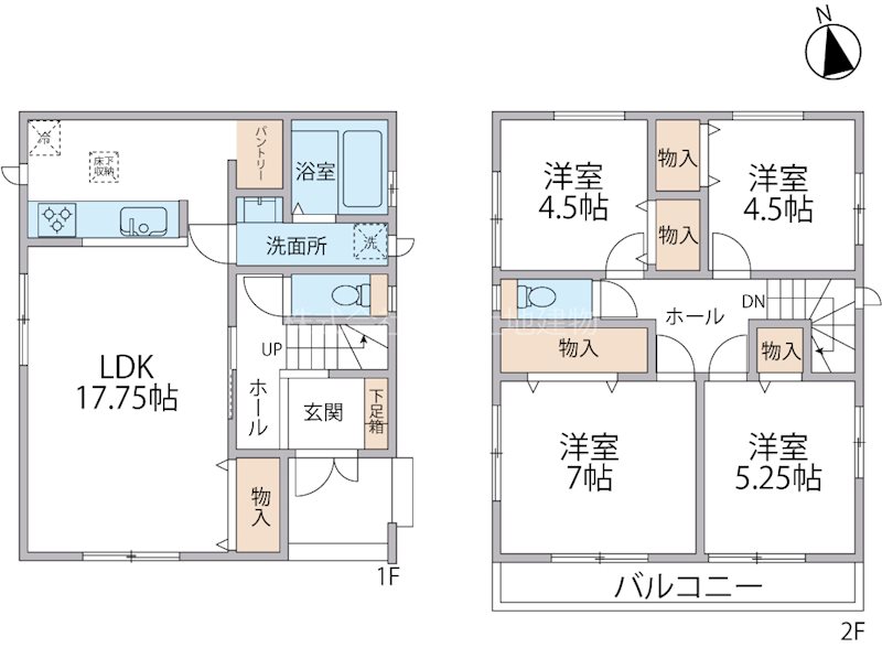茅ヶ崎市室田１丁目 新築戸建 間取図・土地図