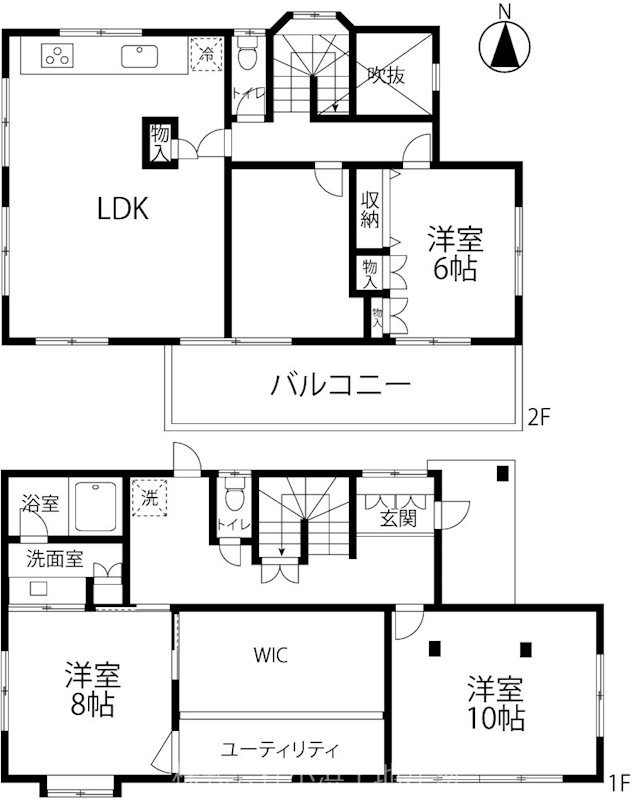 大磯中古戸建 間取図・土地図